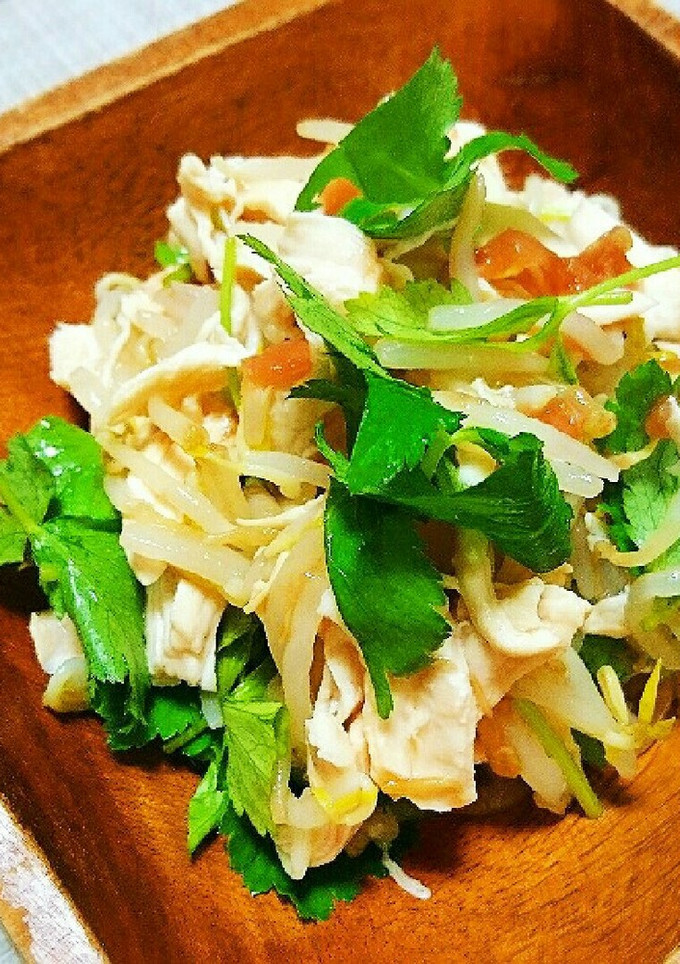 ふわふわ鶏ささみの梅和え-レシピのメイン写真