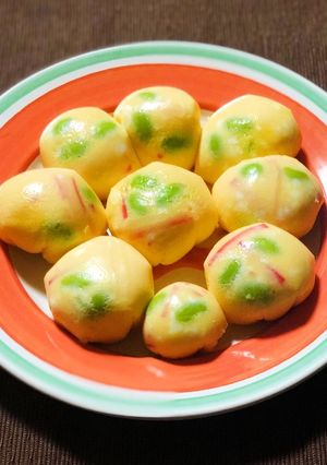 お弁当に◎かわいい♡巾着 たまごボール-レシピのメイン写真