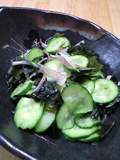 きゅうりとワカメとミョウガの酢の物*-レシピのメイン写真