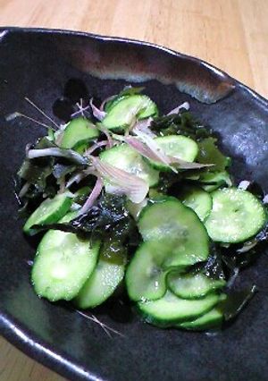 きゅうりとワカメとミョウガの酢の物*-レシピのメイン写真