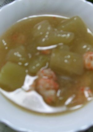 お化けキュウリの冬瓜風煮物♫-レシピのメイン写真