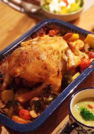 簡単!丸鷄のオーブン焼き-レシピのメイン写真
