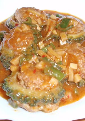 ご飯にぴったり!ゴーヤのピリ辛肉詰め☆-レシピのメイン写真