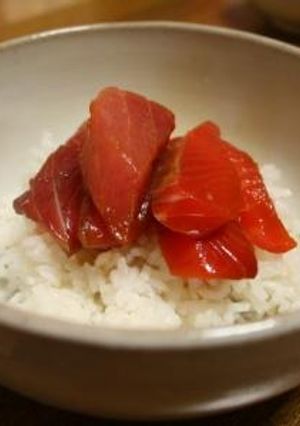 マグロとサーモンの漬け丼☆手抜き編-レシピのメイン写真