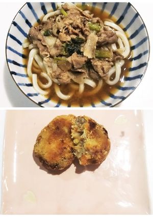 肉じゃがリメイク★肉うどん＆コロッケ-レシピのメイン写真