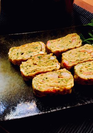 青のりとカニカマの卵焼き-レシピのメイン写真