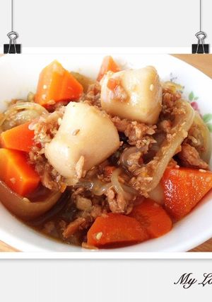 れぽ4♡鶏そぼろ肉じゃが♡簡単-レシピのメイン写真