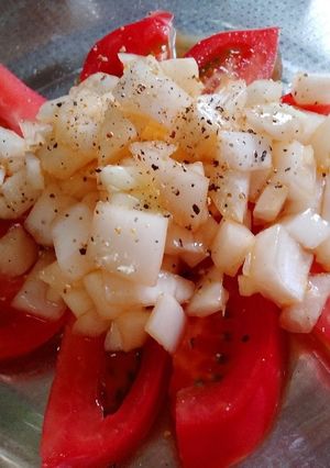 トマトと新玉ねぎの簡単サラダ-レシピのメイン写真