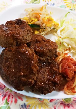 ふわふわ煮込みハンバーグ♡♡-レシピのメイン写真