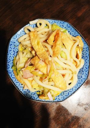 柚子ポン酢使用★☆和風焼きうどん-レシピのメイン写真