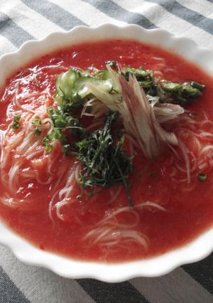 ☆涼☆和風ガスパッチョスープそうめん☆-レシピのメイン写真
