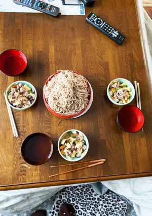 全てレンジ油揚げ入りざる麺の具-レシピのメイン写真