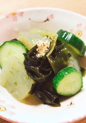 糖質制限　きゅうりとこんにゃくの酢の物-レシピのメイン写真