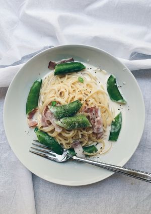 "簡単"牛乳だけで作るクリームパスタ　-レシピのメイン写真