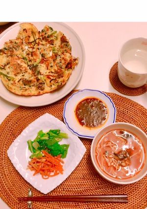 パリモチ米粉のチーズチヂミとタレのレシピ-レシピのメイン写真