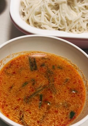 うどん・素麺に！ピリ辛ゴマ坦々麺風つけ汁-レシピのメイン写真