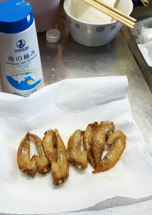 鶏ガラの居酒屋手羽先塩焼き風。-レシピのメイン写真