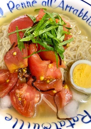 ぶっかけ!トマト塩昆布冷麺!-レシピのメイン写真