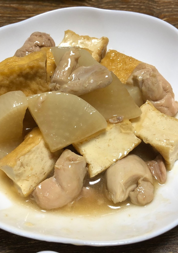 大根と鶏肉と厚揚げの煮物-レシピのメイン写真
