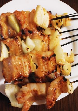 コンロで焼くうまい✨豚バラ肉の串焼き✨-レシピのメイン写真