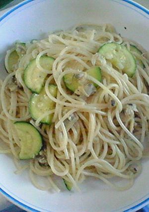 あさりとズッキーニのスパゲティ♪-レシピのメイン写真