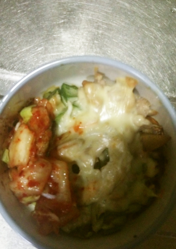 豚キムチときのこと野菜の味噌チーズ焼き-レシピのメイン写真