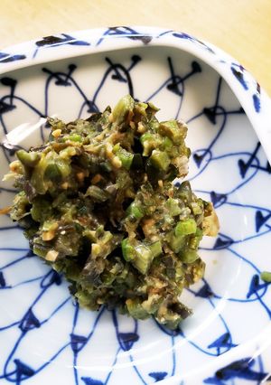 わらびの味噌たたき(青のり風味)-レシピのメイン写真