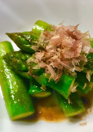 アスパラのバター焼き わさび醤油和え-レシピのメイン写真