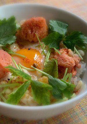 レンチン2分のズボラ飯ʘ ʘ「めん玉丼」-レシピのメイン写真
