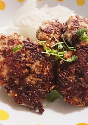 ポリ袋で鯖水煮缶バーグ-レシピのメイン写真