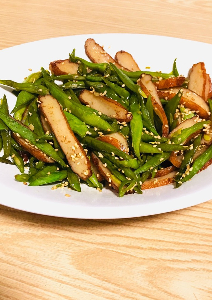 ささげとさつま揚げの胡麻油炒め-レシピのメイン写真