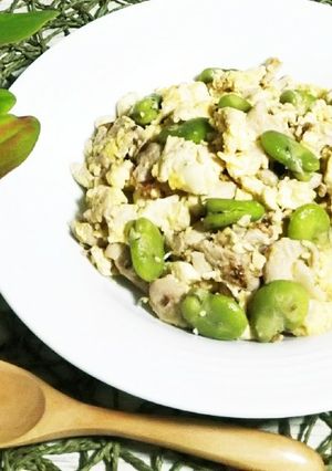 空豆チャンプル❇️豚肉臭み消しのコツつき-レシピのメイン写真