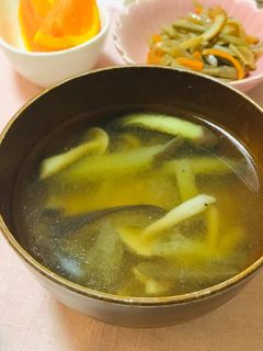 しめじとナスのお味噌汁-レシピのメイン写真