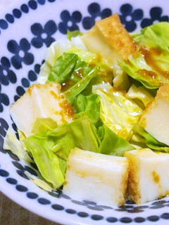 キャベツ・厚揚げの温サラダ!さっとできる-レシピのメイン写真