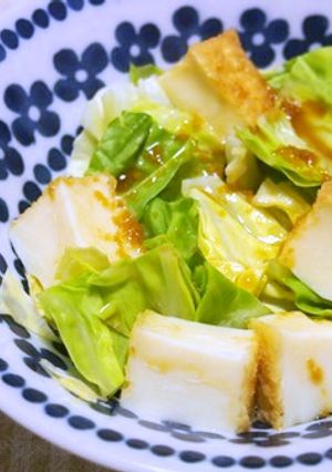 キャベツ・厚揚げの温サラダ！さっとできる-レシピのメイン写真