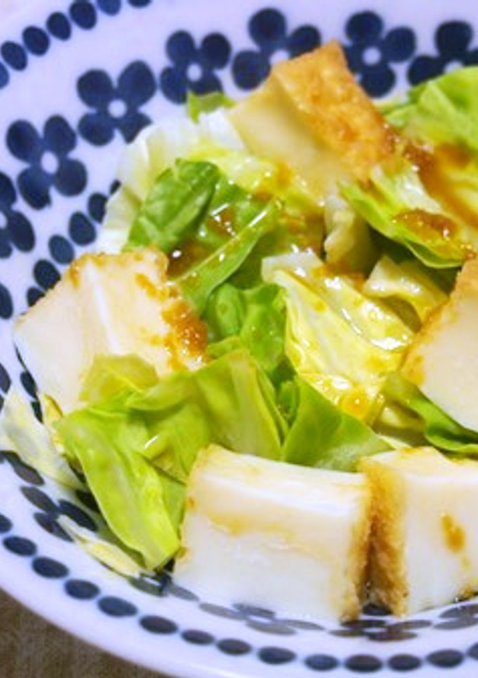 キャベツ・厚揚げの温サラダ！さっとできる-レシピのメイン写真