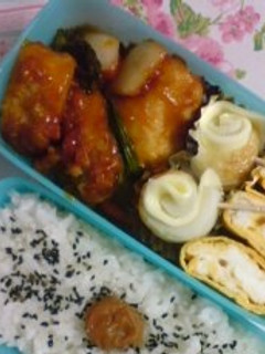お弁当に!残り唐揚げで酢鶏☆-レシピのメイン写真