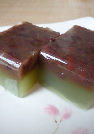 抹茶小豆寒天-レシピのメイン写真