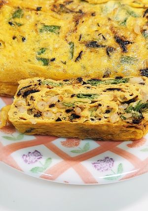 プチプチ食感で美味しいもち麦入り卵焼き-レシピのメイン写真