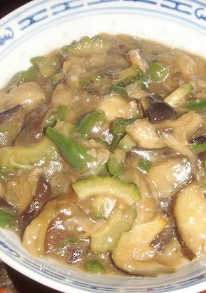 ゴーヤとナスの中華風炒め-レシピのメイン写真