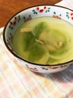 絹さやと新玉ねぎのスープ♪-レシピのメイン写真