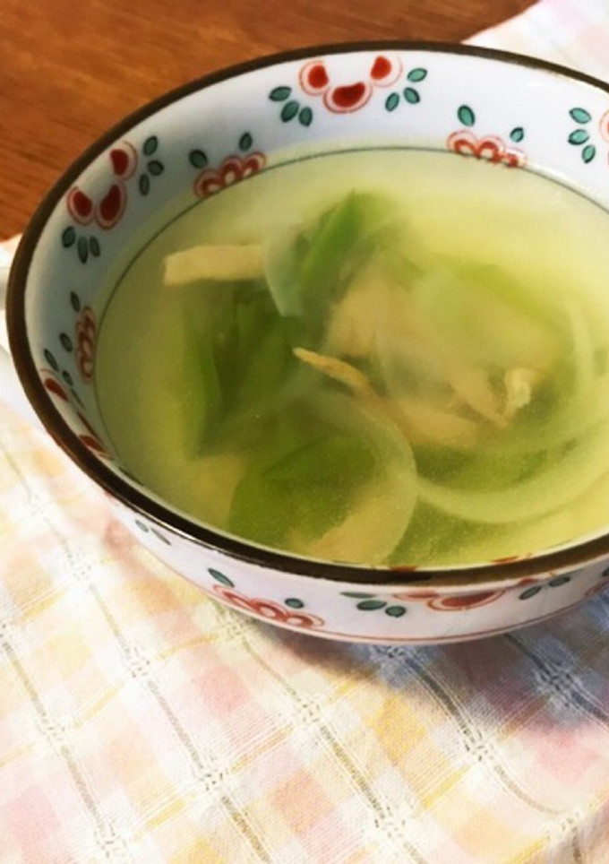 絹さやと新玉ねぎのスープ♪-レシピのメイン写真