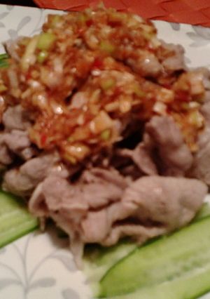 ゆで豚のピリ辛薬味だれ-レシピのメイン写真
