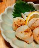 スーパーお刺身ホタテ貝柱を炙って美味しく