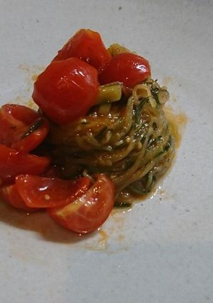 トマトときゅうりの冷静パスタ風-レシピのメイン写真