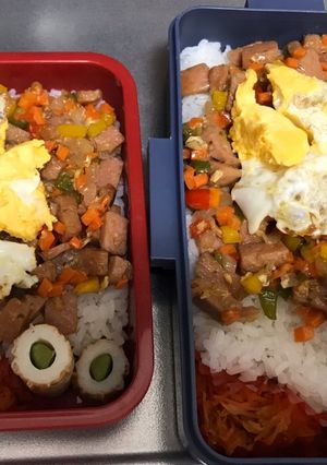 余り物でお弁当に！スパムでガパオライス-レシピのメイン写真