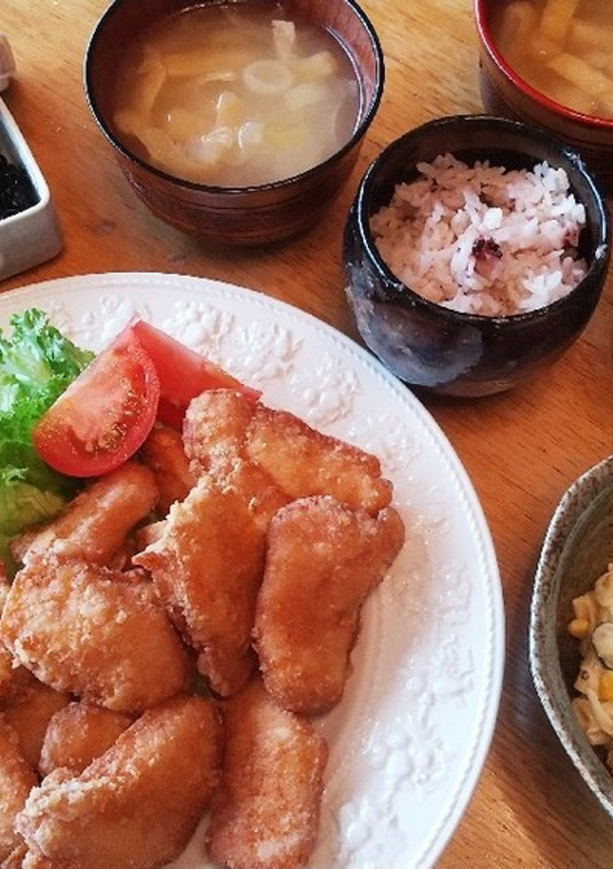 夕飯！とりむね肉の唐揚げ-レシピのメイン写真