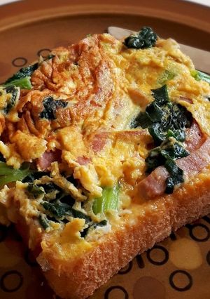 朝ごはんやランチに♪キッシュ風トースト-レシピのメイン写真