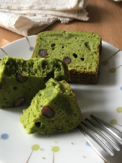 抹茶と小豆のパウンドケーキ(白あん入り)-レシピのメイン写真
