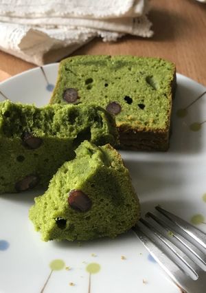 抹茶と小豆のパウンドケーキ(白あん入り)-レシピのメイン写真